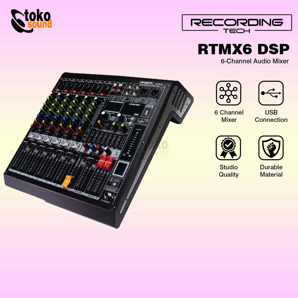 Recording Tech RT-MX6 DSP RecordingTech Mixer 4 Channel Soundcard