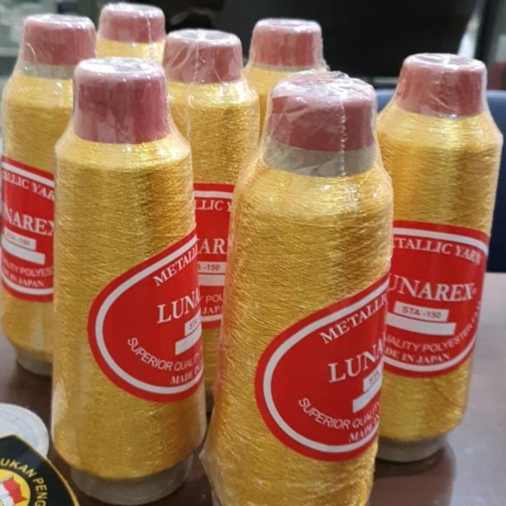 Barang keren BENANG LUNAREX METALIK, BENANG BORDIR, BENANG POLYSTER, EMAS, SILVER, HIJAU, MERAH, BIR