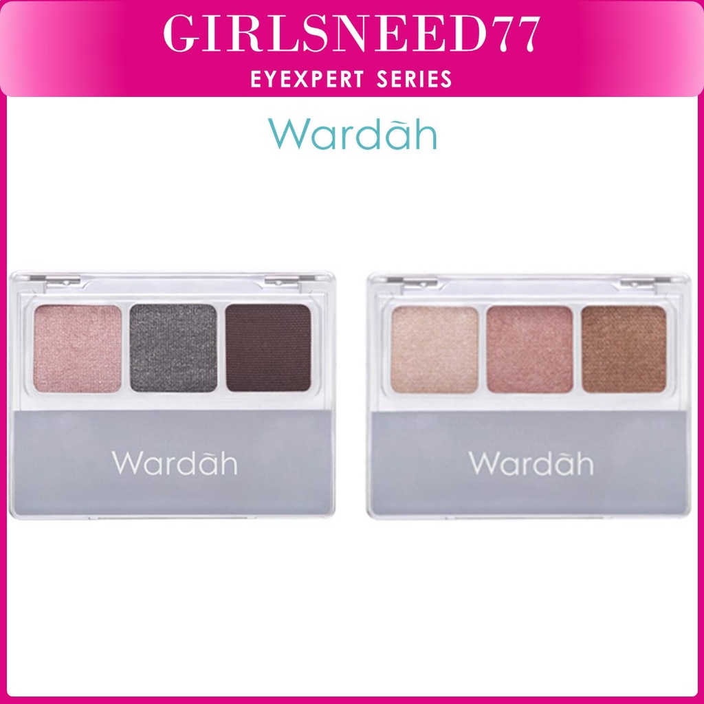 Wardah EyeXpert Eyeshadow - 3 Warna Intense Yang Tahan Lama Girlsneed77 COD Bayar di Tempat Medan Beauty Cosmetics Skin Care Kosmetik Wajah Original BPOM Halal