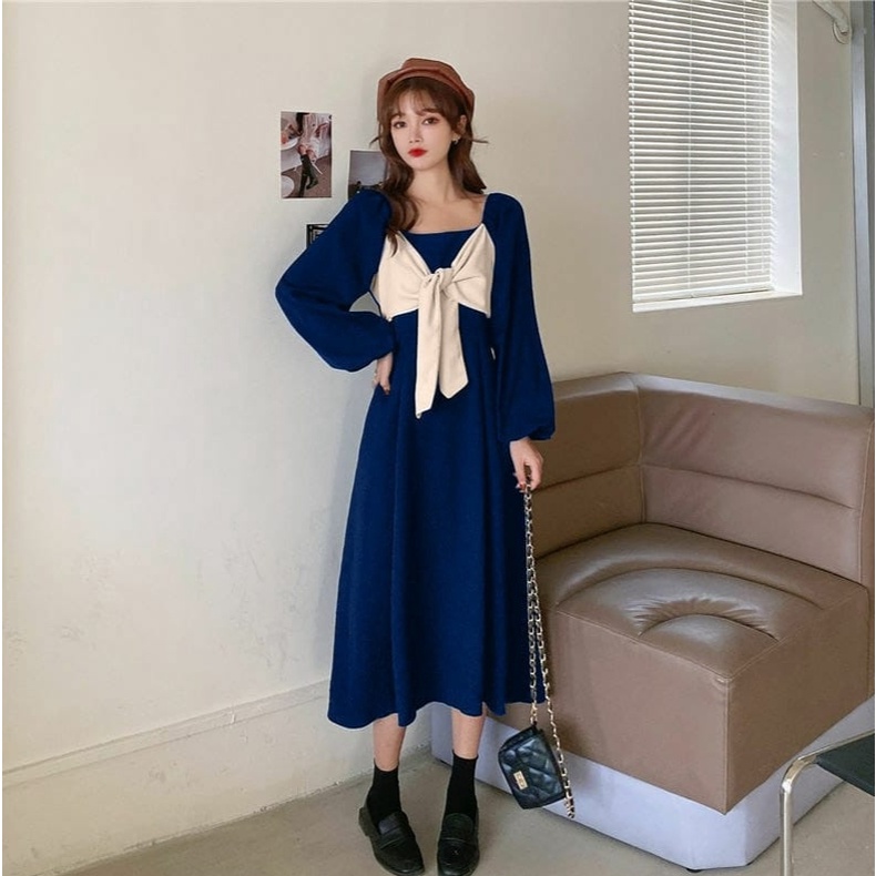 FWG - DRESS RIBBON / DRESS WANITA / BAJU / DRESS KONDANGAN / DRESS KOREA STYLE / BAJU WANITA / DRESS