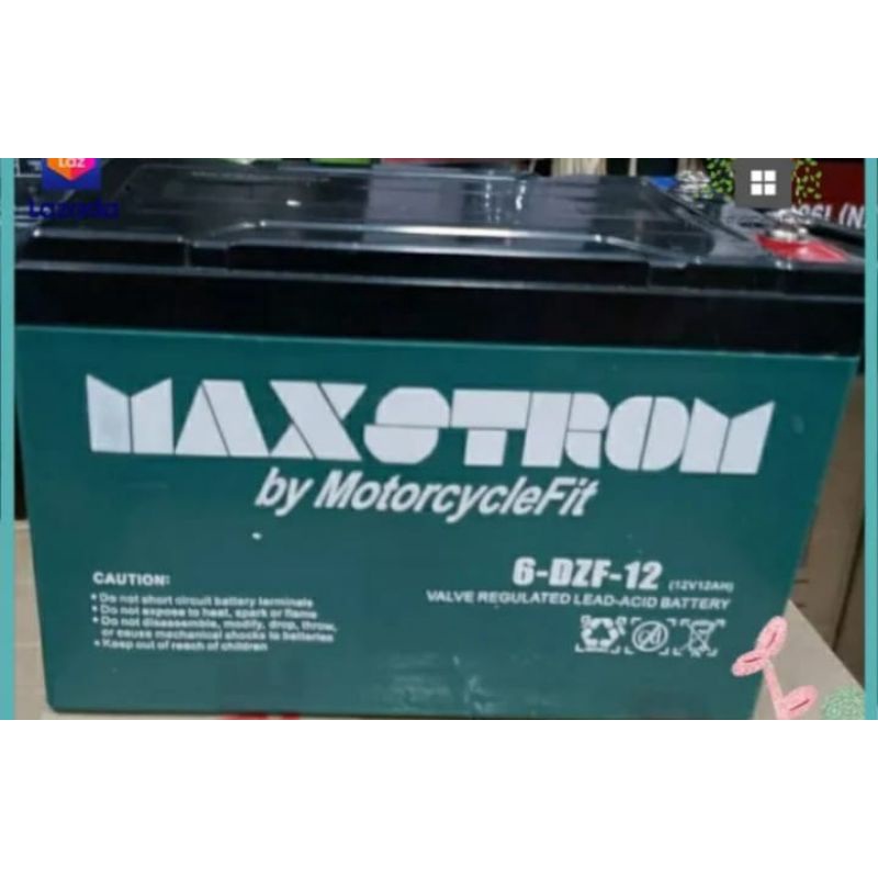 VRLA Maxstrom 6-DZM-12 Amaron Yuasa Panasonic (Pengiriman khusus P.Jawa )