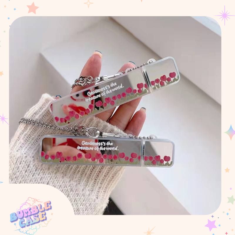 Relx Case Cermin Tulip Pink Silicon Casing Characters / Protective Case Relx