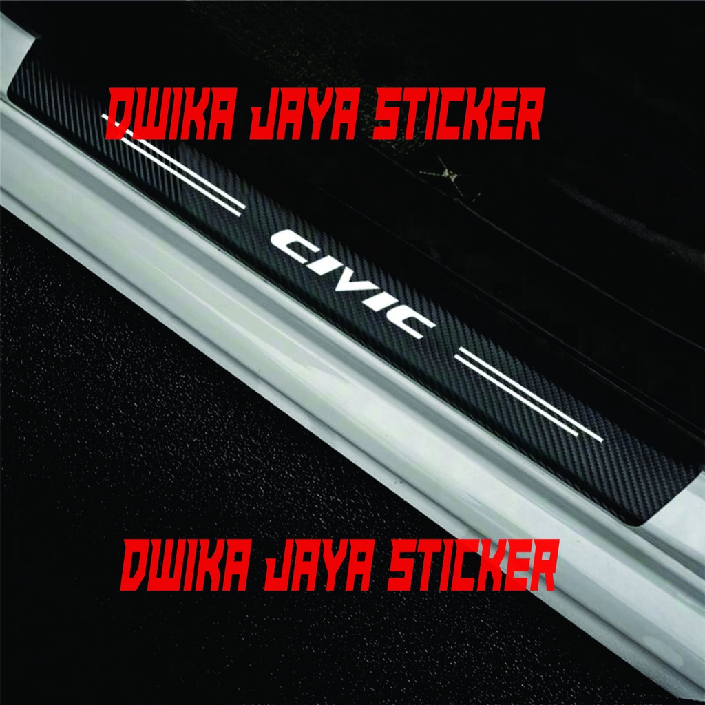 stiker stiker karbon 4pcs stiker karbon mobil civic terbaru