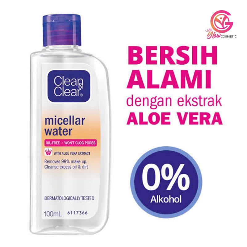 CLEAN &amp; CLEAR MICELLAR WATER OIL FREE + WON'T CLOG PORES 100ML