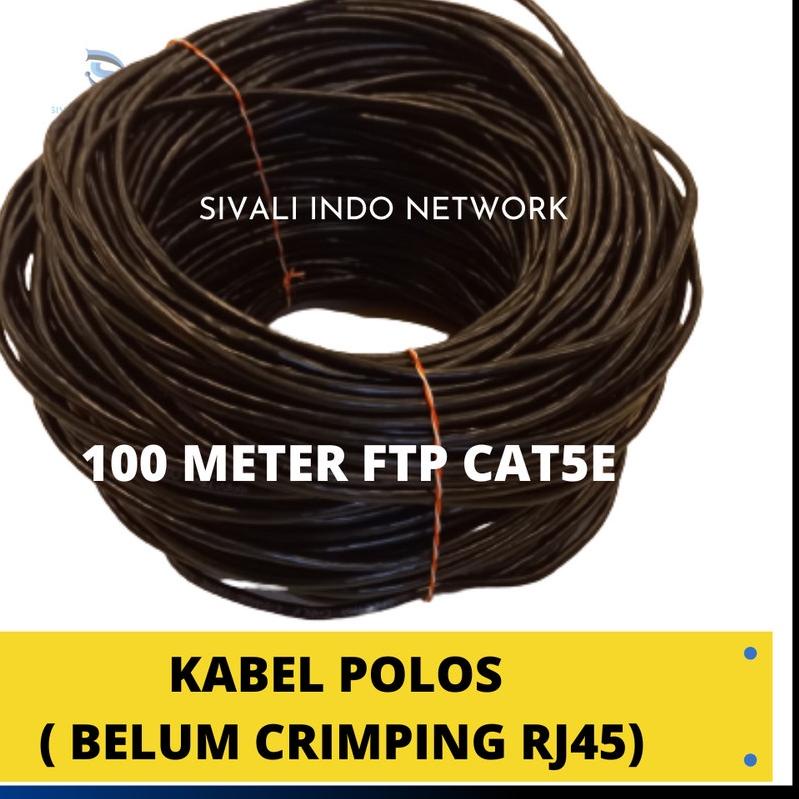 ☎ 100 METER KABEL LAN POLOS FTP CAT5E SPECTRA / ZIMMLINK OUTDOOR  CCA HITAM WIFI/INTERNET - KABEL PO