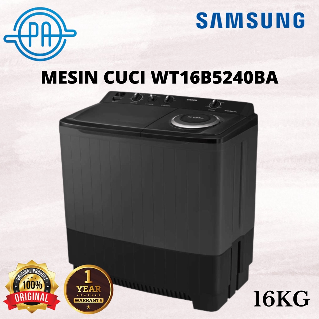 MESIN CUCI 2 TABUNG SAMSUNG WT16B5240BA / WT16 16KG GARANSI RESMI