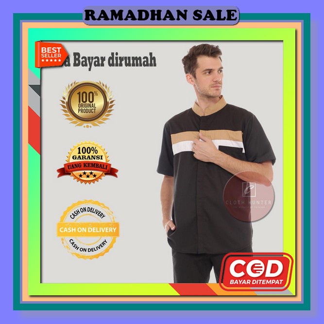 Baju Koko Laki Laki Dewasa Lengan Pendek Baju Koko Pendek Bordir Baju Koko Pria Dewasa Baju Koko Bis