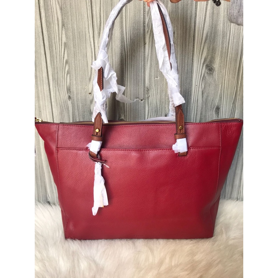 tas branded ori Rachel tote bag red velvet-brown