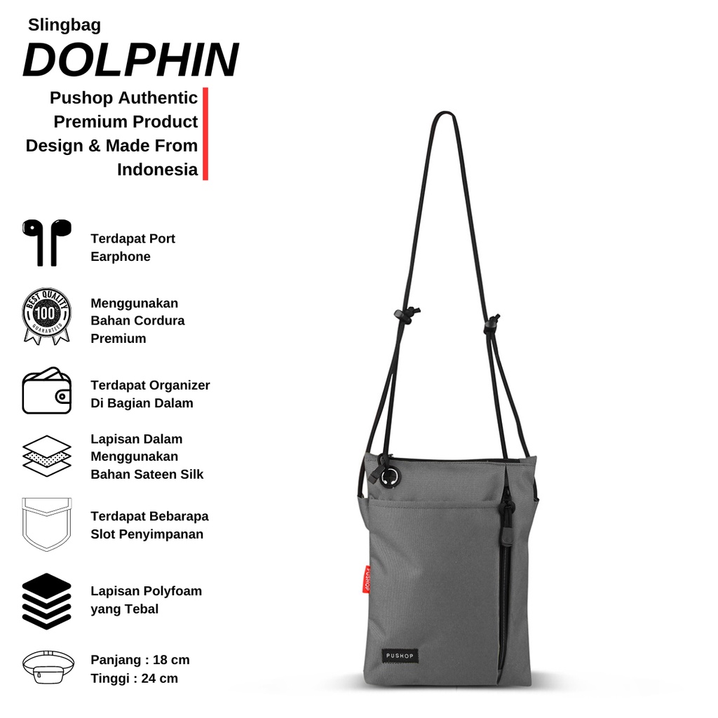 Tas Selempang Pushop Pria Dolphin PUSHOP AUTHENTIC