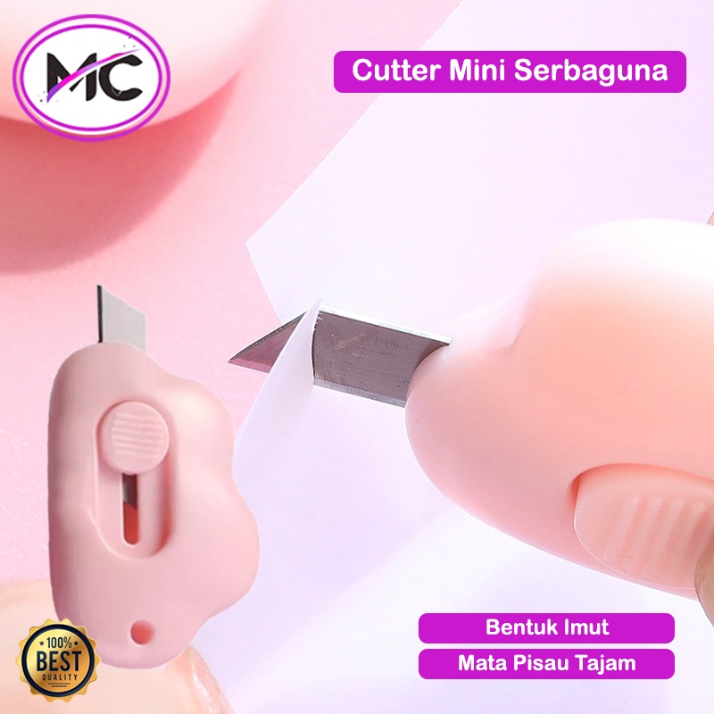 Pemotong Kertas Mini Super Tajam Pisau Kecil Lucu Karakter Awan Cutter Mini Portable Travel Cutter