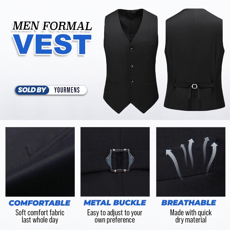 VEST / ROMPI PRIA NIKAYU SLIMFIT FULL BLACK PRESS BODY (S,M,L,XL) FULL FURING ORIGINAL