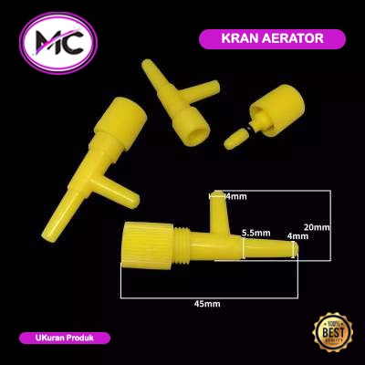 keran Aerator 1 Lubang Aquarium Kran Valve Pengatur Udara Filter Airator Akuarium Aquatic Aquascape