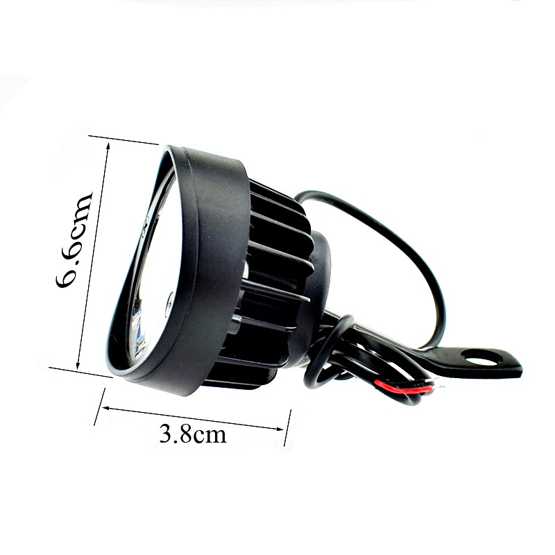 SEPASANG Lampu Tembak Waterproof Sorot 6 Mata LED Spion Motor 6 Watt 12Volt Plus Saklar On Off