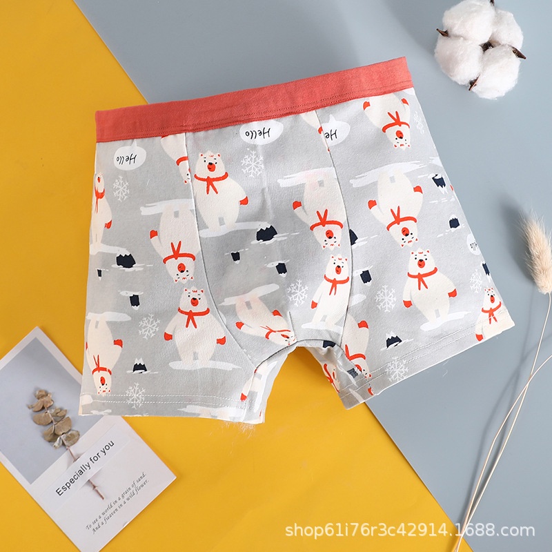 GO!BX1072 Boxer Anak laki-laki Celana dalam CD katun Motif Kartun Lucu