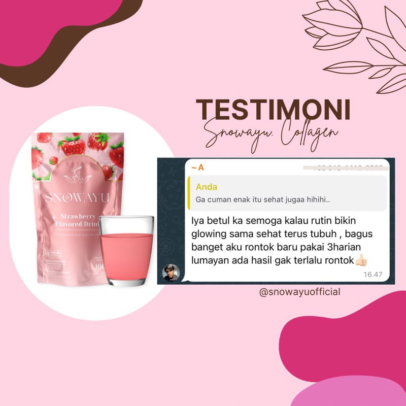 BPOM PAKET SNOWAYU COLLAGEN 100g &amp; PARFUM MILKBERRY | MINUMAN PENCERAH TUBUH | SKIN BOOSTER