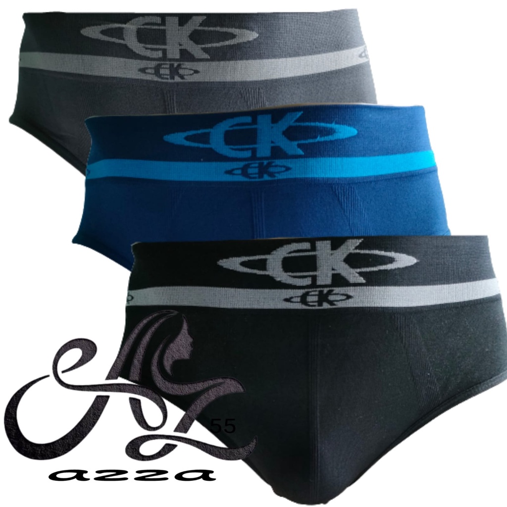 3 Pcs Celana Dalam Pria Merek CK (Cowok Keren) Brief Bahan Rajut