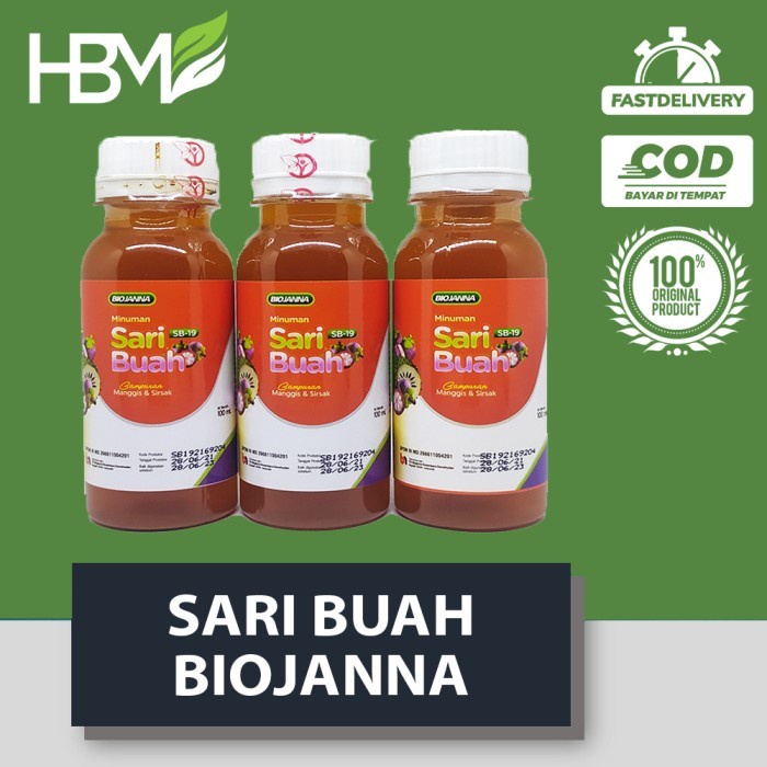 

SARI BUAH BIOJANNA SB19 MANGGIS SIRSAK PLUS PROBIOTIK