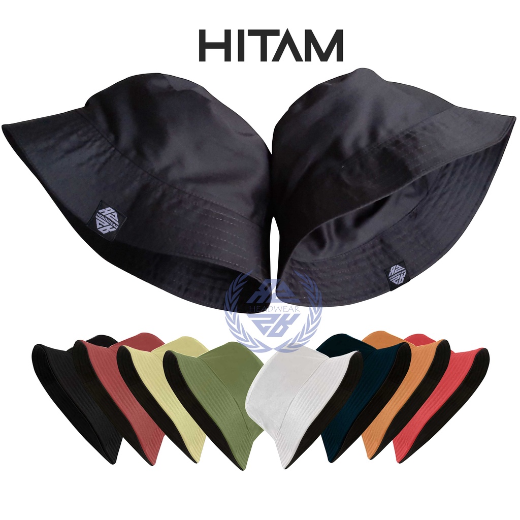 bucket hat wanita pria dewasa distro original keren korean style bolak balik