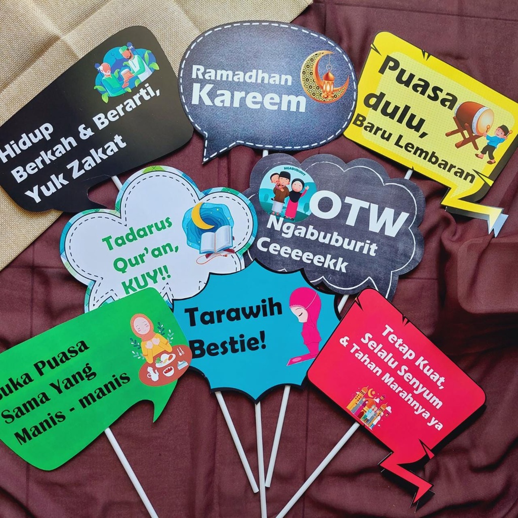Custom Photo Props / Property Party / Aksesoris Photobooth Ramadhan