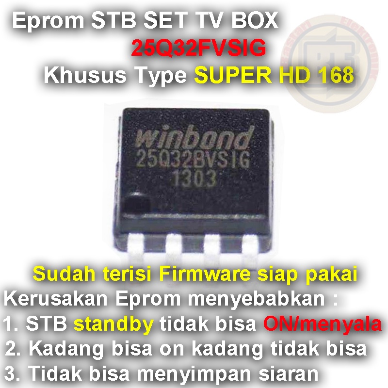 Ic Eprom Firmware STB SET TV BOX SUPER HD 168