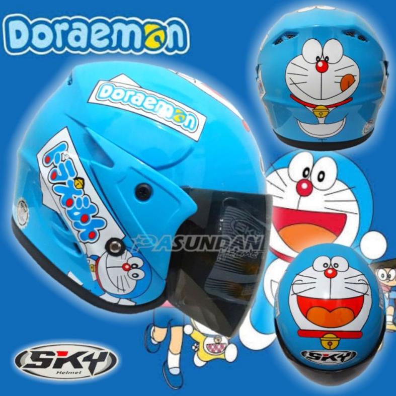HELM ANAK SKY DORAEMON 3-9 TAHUN COWOK CEWE SNI .