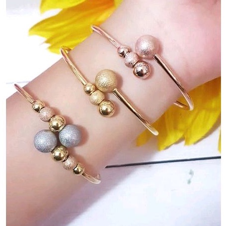 Gelang Titanium Bola Gold Dan Rose gold 018