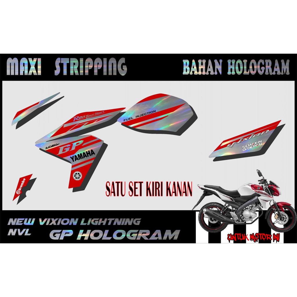 Stiker decal motor NVL Vixion New 2013 GP Hologram
