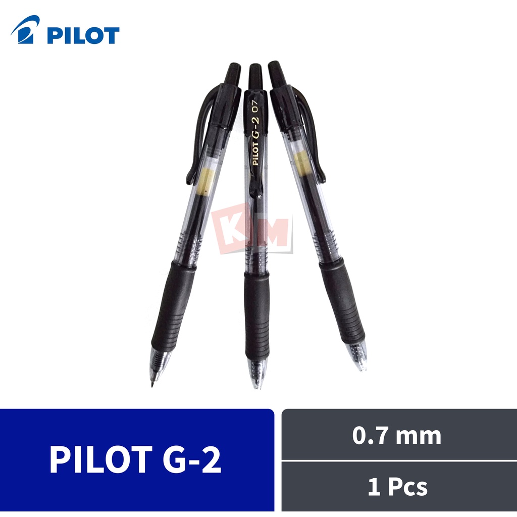 Pulpen Ballpoint Pena Pilot G-2 0.7 mm Fine BL-G2-7 Gel Ink Hitam / Biru