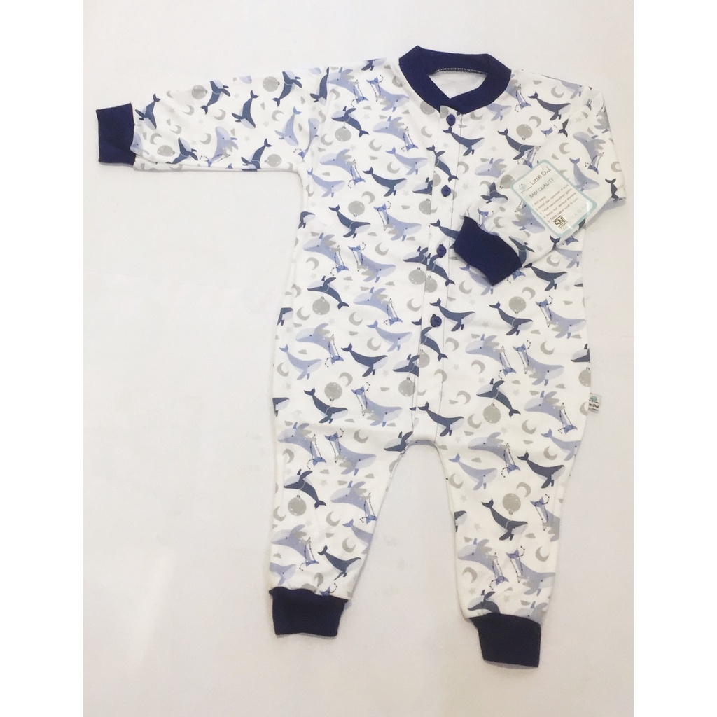 Little Owl Baby Wear Setelan Oblong Panjang - pendek kancing depan - panjang kancing depan - jumper buka kaki Size NB|S|M|L|