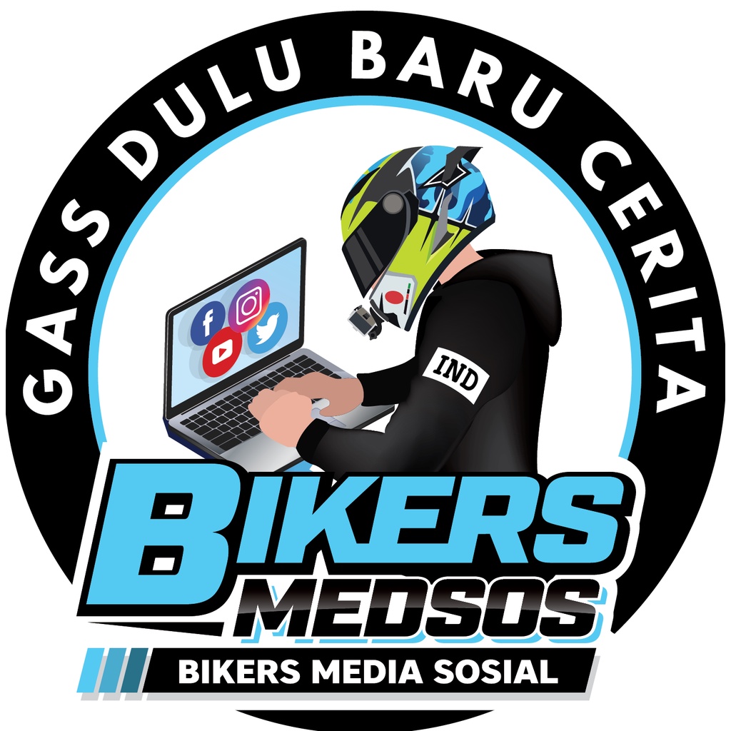 Sticker Motor Bikers Medsos / Stiker Bikers Media Sosial / Sticker Bikers Sosmed