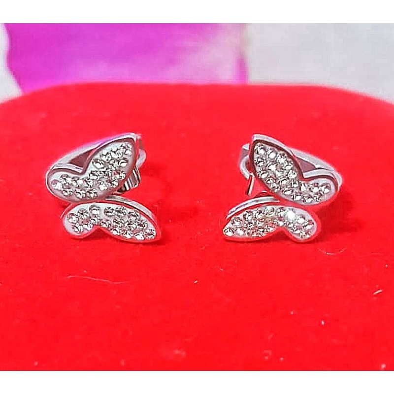 Anting TitInium Permata Zircon silver73