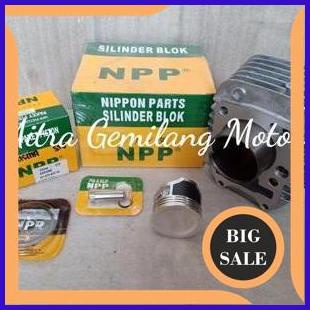 BLOK SEHER HONDA KARISMA - SUPRA X 125 KARBU MERK NPP SET SAMA PISTON KIT 1M4R23 sparepart