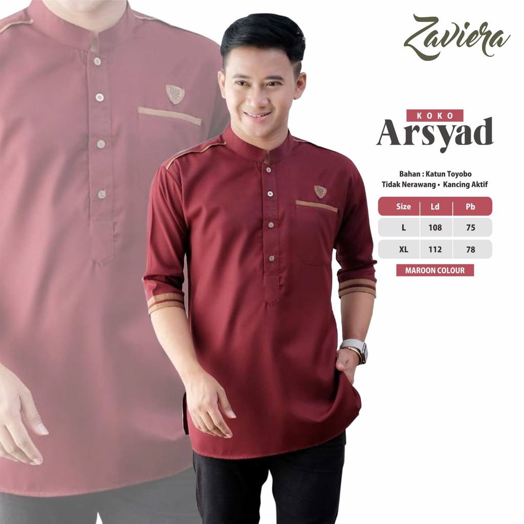 Arsyad Koko Katun Toyobo Baju Muslim Atasan Pria Original By Zavier