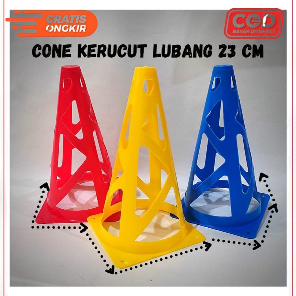 Cone Kerucut Lubang Penanda bola 23 cm Cone Kerucut Olahraga Cones Kun