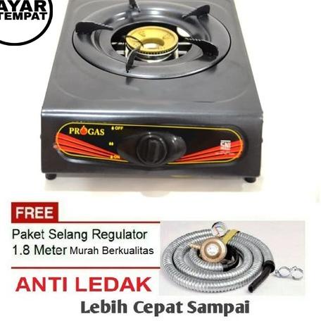 ♝ Kompor progas  1 Tungku / Kompor Gas 1 Tungku & FREE Selang gas Paket Regulator ◊