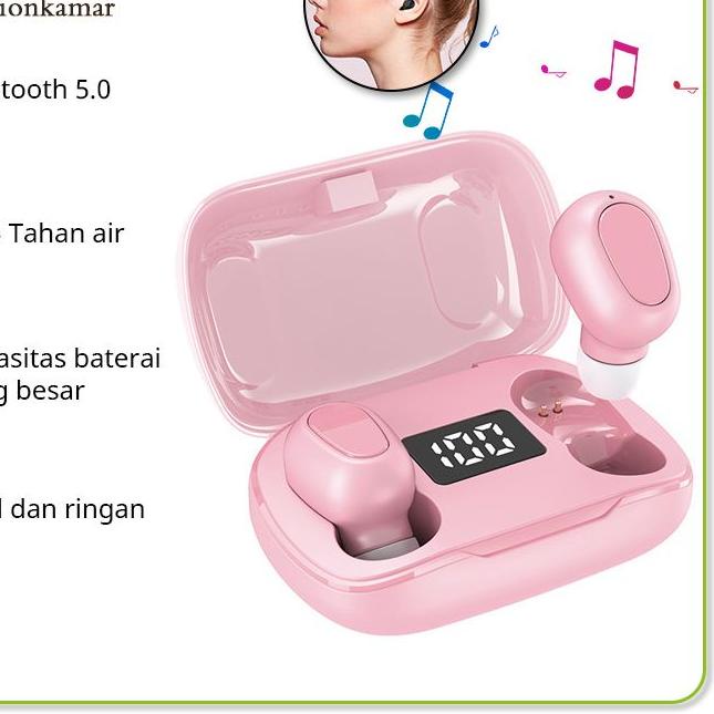 ♦ Earphone TWS-L21 PRO Wireless Bluetooth untuk Android & iPhone Versi Bluetooth 5.0 ◘
