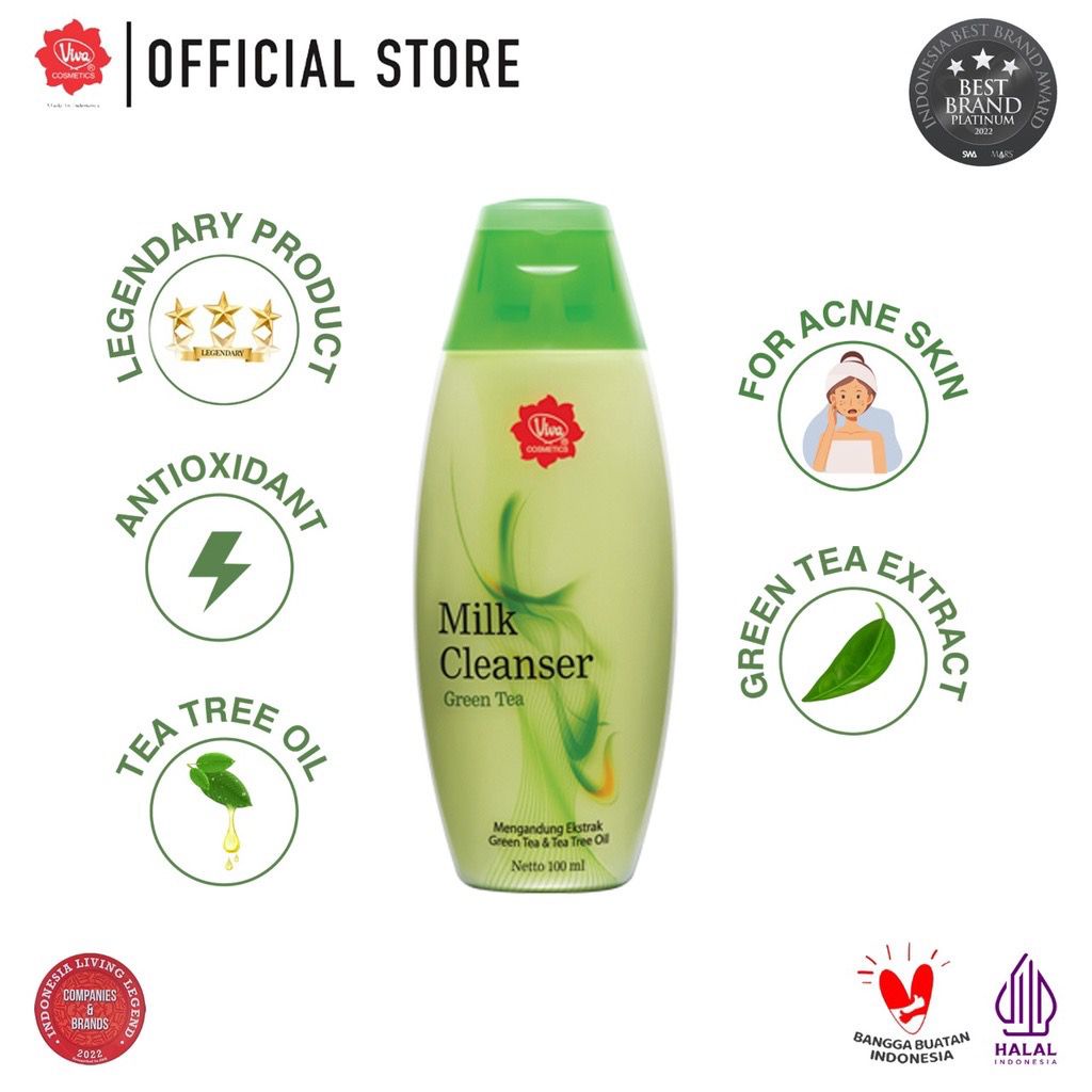 Viva Milk Cleanser Green Tea 100ml