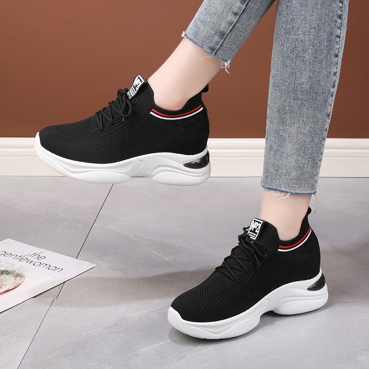 SHOEGALLERY LV0215 Sepatu Sneakers Wanita List Ankle Import Sepatu Rajut Kasual Fashion N2