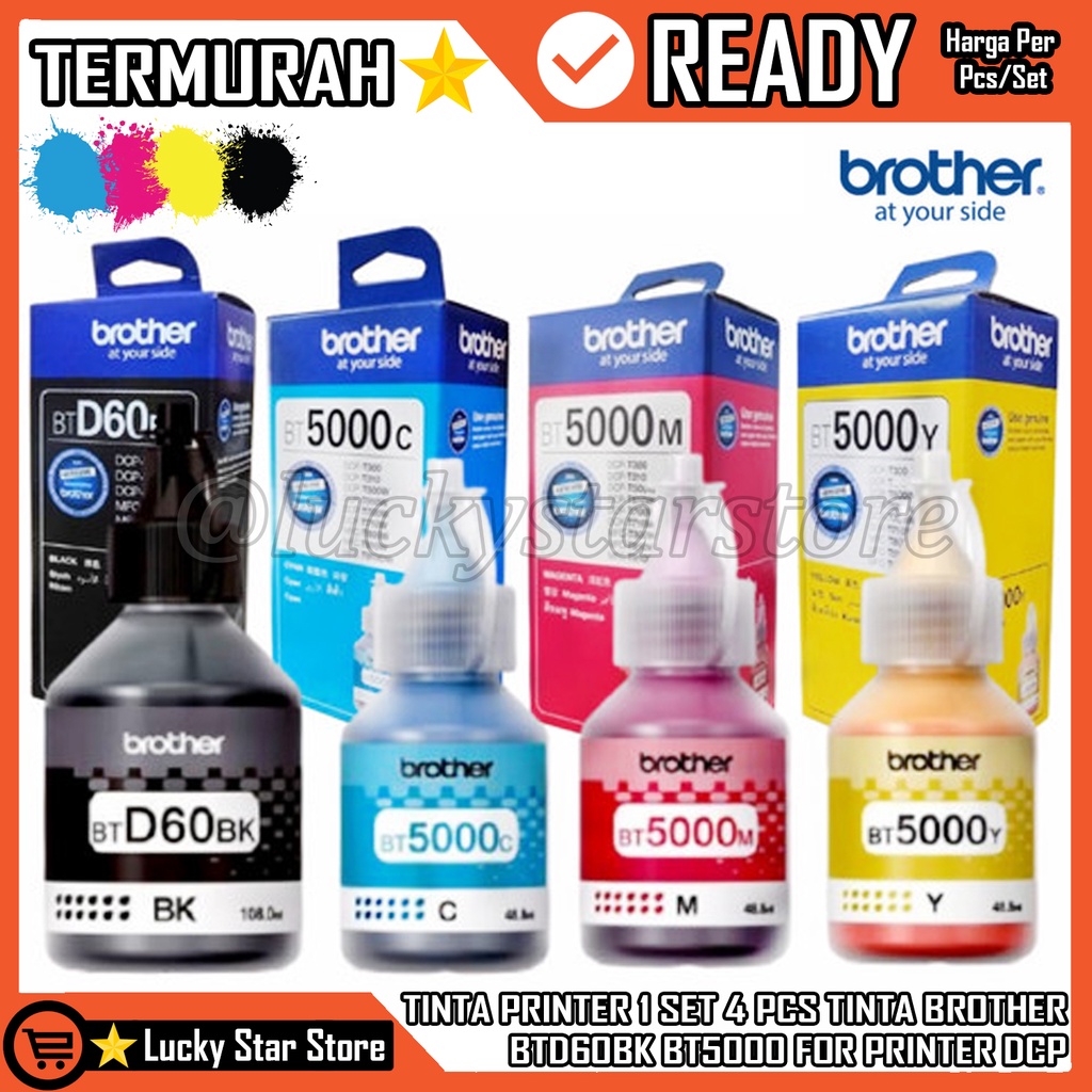 Brother Btd60bk Bt5000 Tinta Refill Ink For Printer Dcp T310 T510w T710w T810w T- 420w Reffil Pewarn