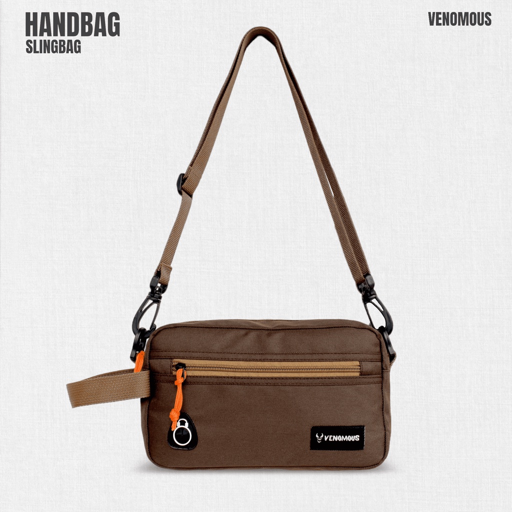 Tas Selempang Slingbag Bahu Pria Dark Venomous - Brown