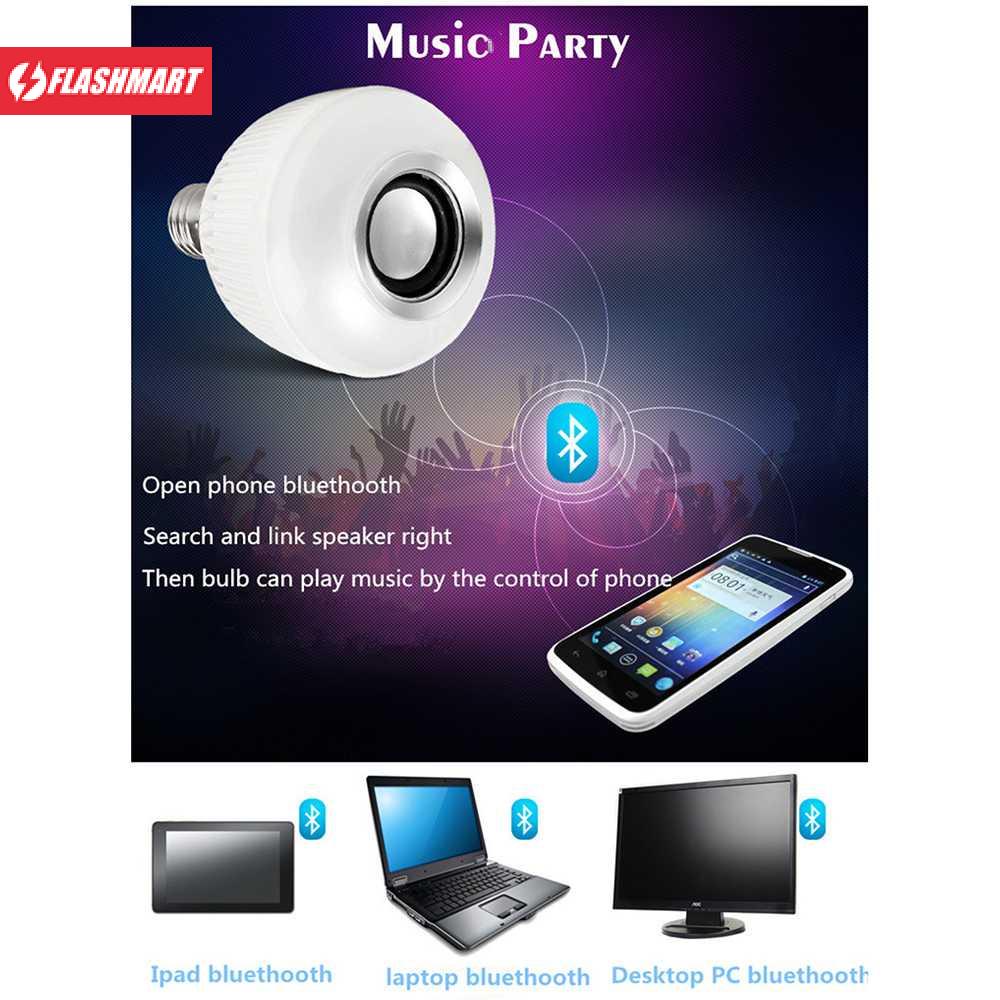 Flashmart Bohlam LED RGB E27 6W with Bluetooth Speaker - WJ-L2