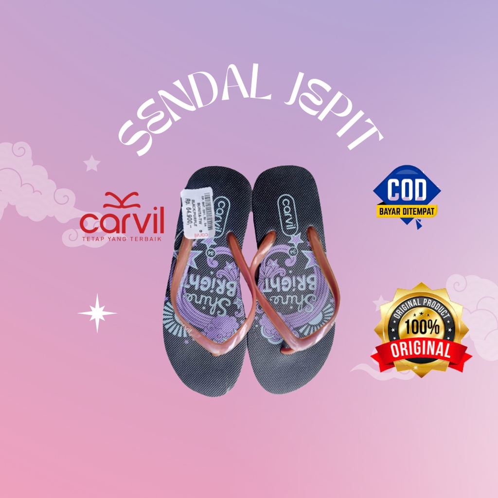 SANDAL JEPIT ALAS KAKI ANAK PEREMPUAN CEWE WANITA CARVIL BONITA ASLI ORIGINAL
