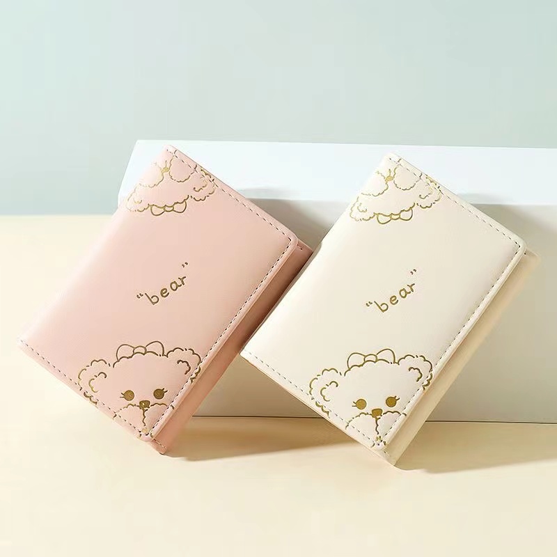 ASIN829 Dompet Lucu Dompet Lipat Import Karakter Motif Bear D238 Dompet Lipat Mini Wanita Motif Animal Cute Fashion Wanita Import AccFashionMurah