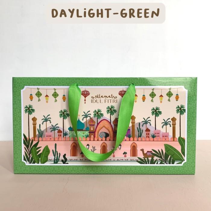 

Paper Bag Lebaran Paperbag Hijau Idul Fitri 2Toples 30X15X16Cm 096