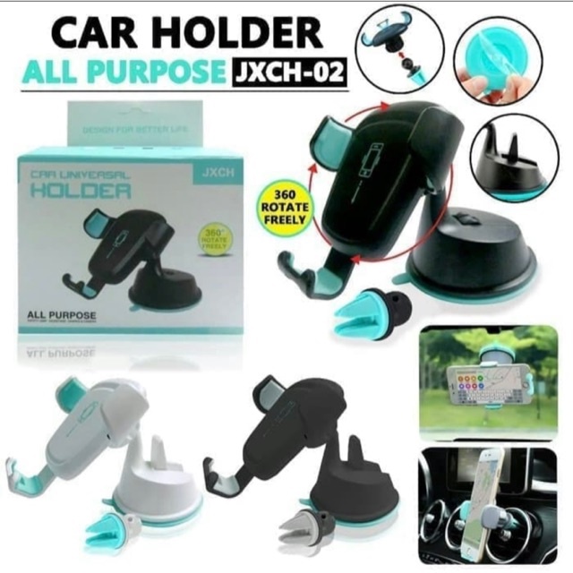 holder mobil double fungsi dashboard kaca ventilasi Ac dudukan hp di mobil Clamp Bracket Super Power Suction Cup 2 in 1