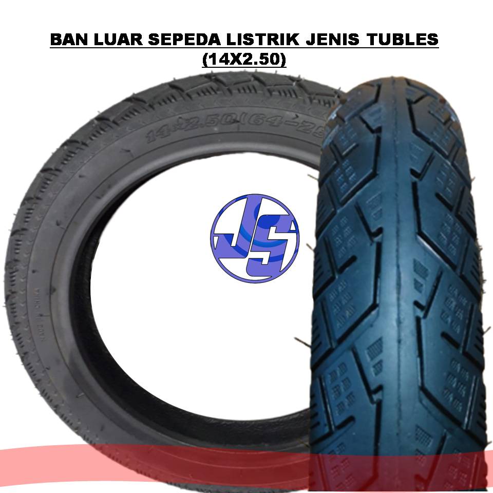 Ban Luar Tubeless Sepeda Listrik Ukuran 14 x 2.5