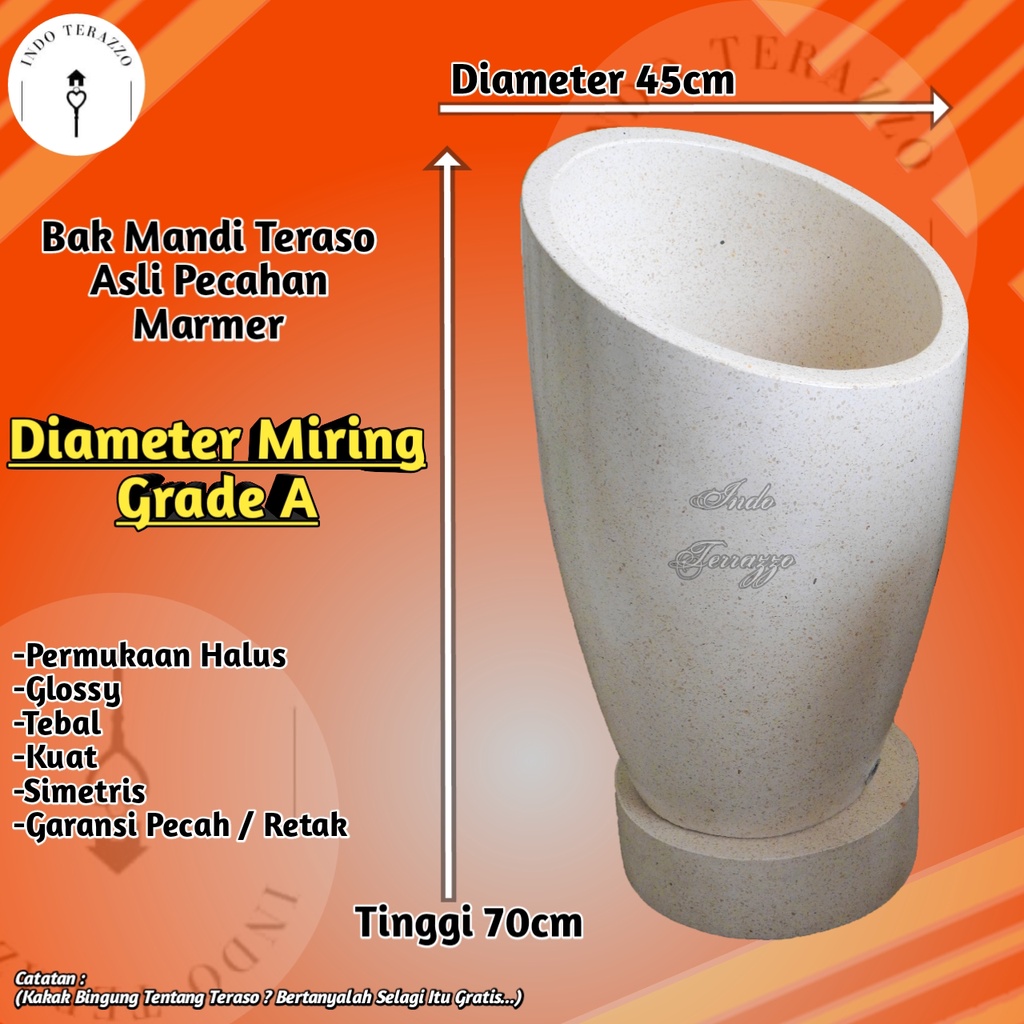 BAK MANDI GENTONG TERASO TIPE DIAMETER MIRING