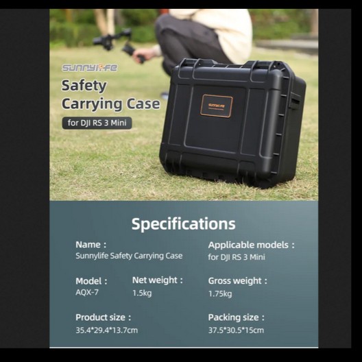 Sunnylife Safety Carrying Case Waterproof Hard Case for DJI RS 3 Mini