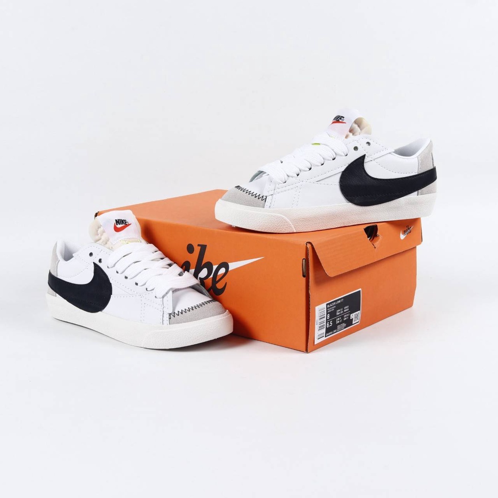 SEPATU SNEAKERS NK WMNS BLAZER LOW 77 JUMBO WHITE BLACK