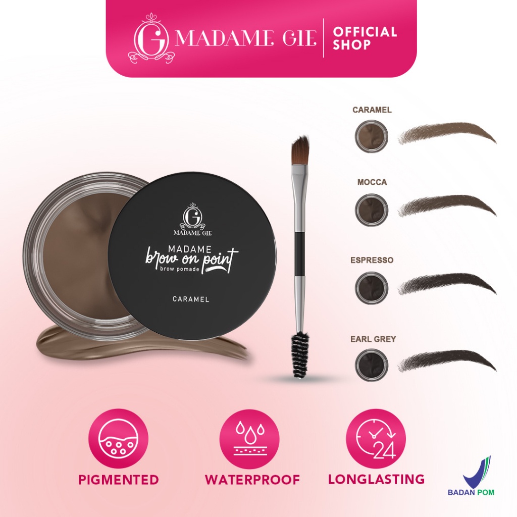 Madame Gie Madame Brow On Point – Make Up Eyebrow Pomade Cream Pensil Alis Waterproof